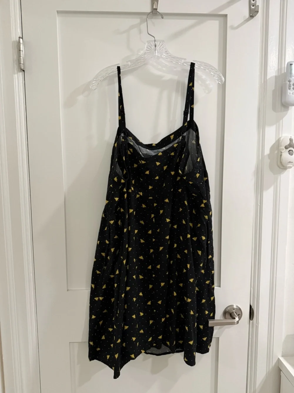 Torrid black lightweight dress w/ polka dot + bee pattern (fair) - Picture 8 of 12